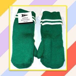 🧤🆕🧤2 Pairs Of Green Knit Mittens for Adults